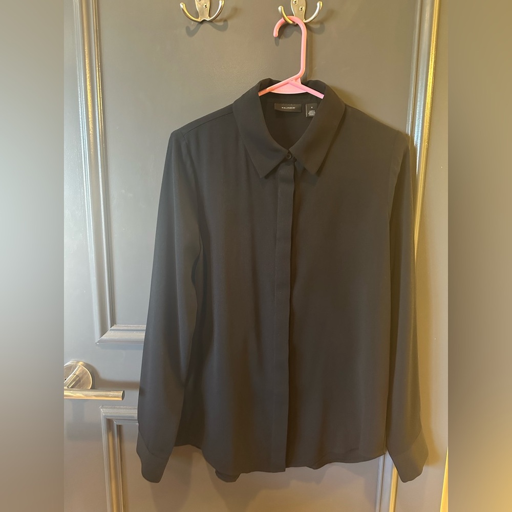 Halogen Black Long Sleeve Blouse